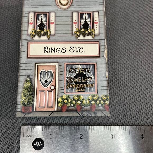 Brandywine Woodcrafts Downtown Houses Rings Etc Jewlery Shelf Sitter - Picture 5 of 5